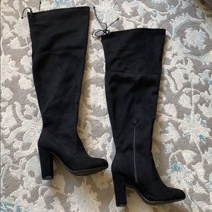 Wide Calf over the knee boots faux suede
